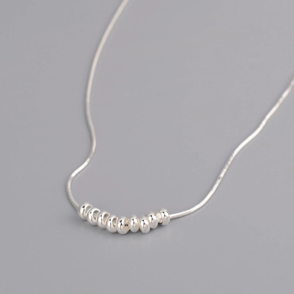 Silver color Chain Choker Necklace For Women Trendy Fashion Ball Fine Jewelry Wedding Party Birthday Gift