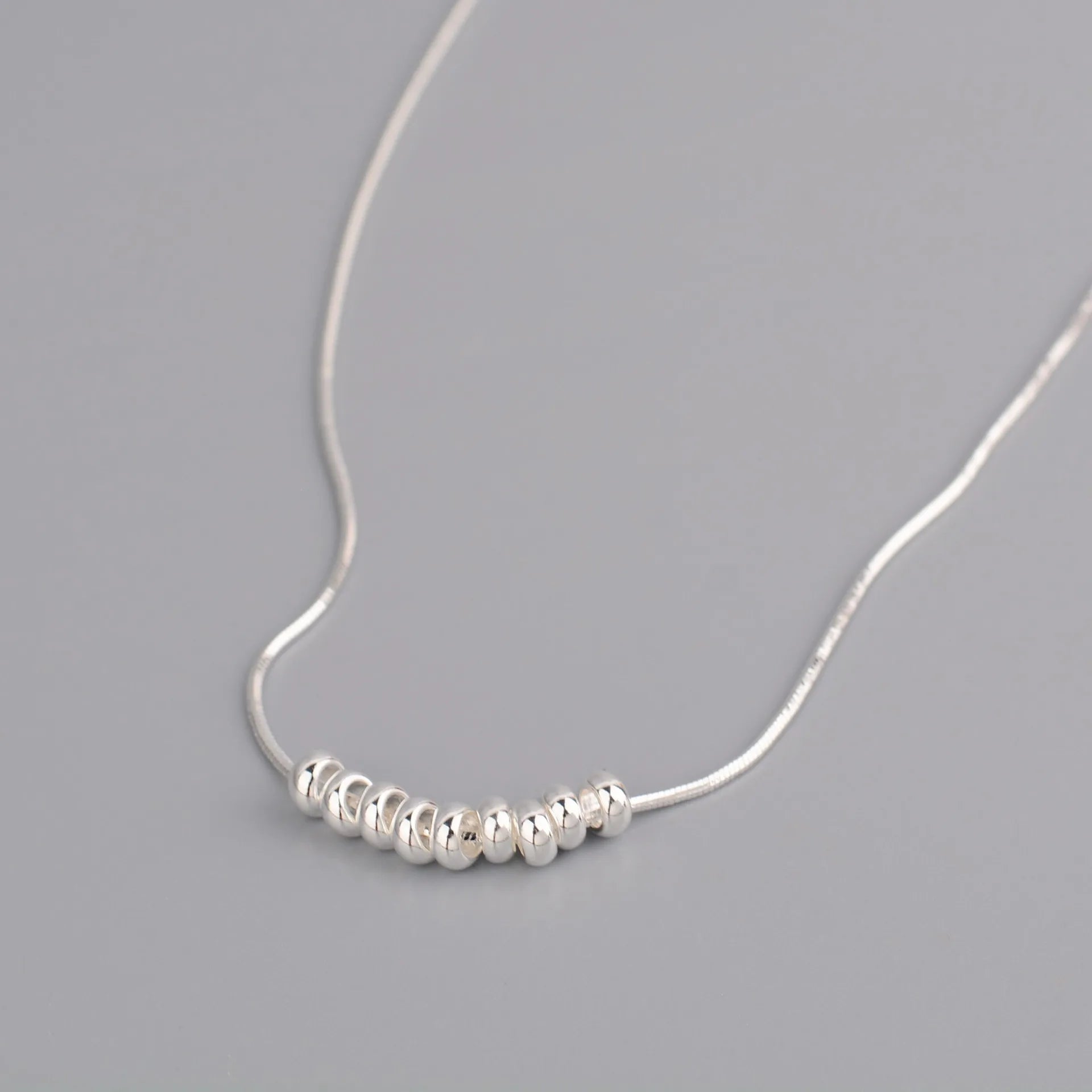 Silver color Chain Choker Necklace For Women Trendy Fashion Ball Fine Jewelry Wedding Party Birthday Gift
