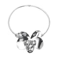 Alloy Large Metal Flower Necklace Bohemian Statement Jewelry 3D Flowers Necklaces Cheongsam Silver Exaggerated Choker Party
