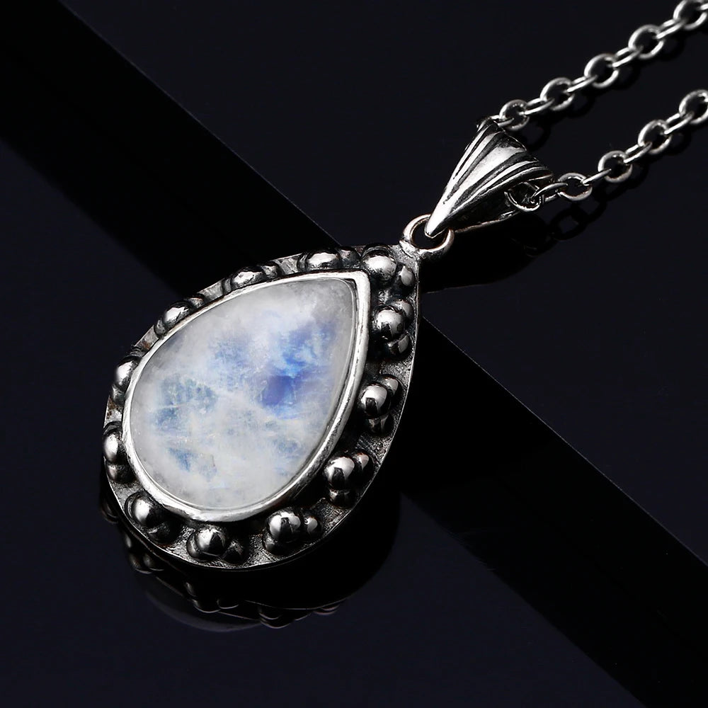 S925 Silver Necklace 10*14mm Titanium Silver Plated Platinum Boutique Jewelry Necklace Women Wedding Engagement Birthday Gift