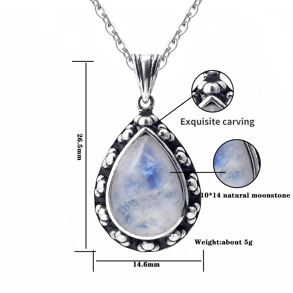 S925 Silver Necklace 10*14mm Titanium Silver Plated Platinum Boutique Jewelry Necklace Women Wedding Engagement Birthday Gift