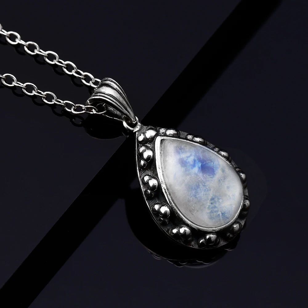 S925 Silver Necklace 10*14mm Titanium Silver Plated Platinum Boutique Jewelry Necklace Women Wedding Engagement Birthday Gift