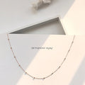 Korean Fashion Colorful Crystal Round Pendant Silver Color Chain Neck Necklace for Women Sweet Wedding Aesthetic Charm Jewelry