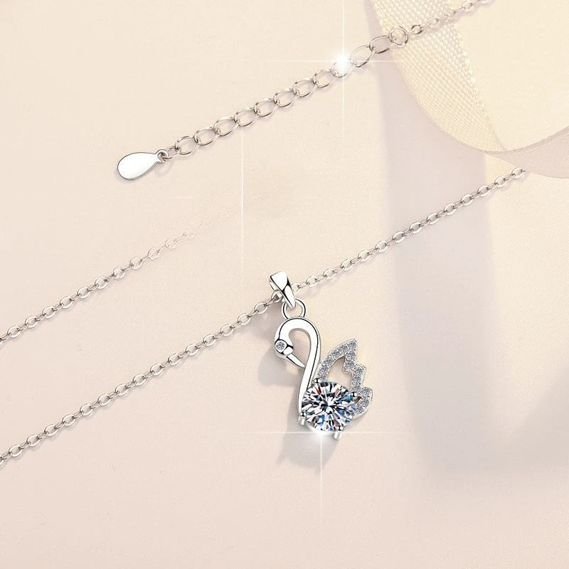 925 Silver Necklace Pendant Cute for Women Sterling-Silver Noble Wedding Jewelry Fine Accessories Fashion Party Gifts
