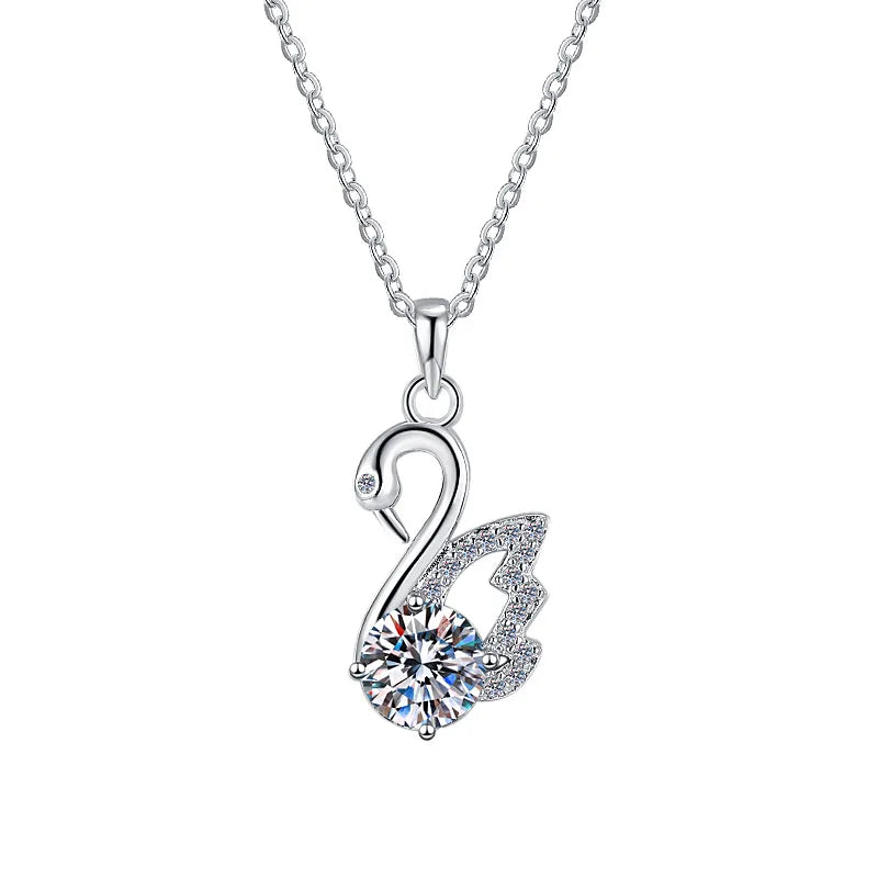 925 Silver Necklace Pendant Cute for Women Sterling-Silver Noble Wedding Jewelry Fine Accessories Fashion Party Gifts